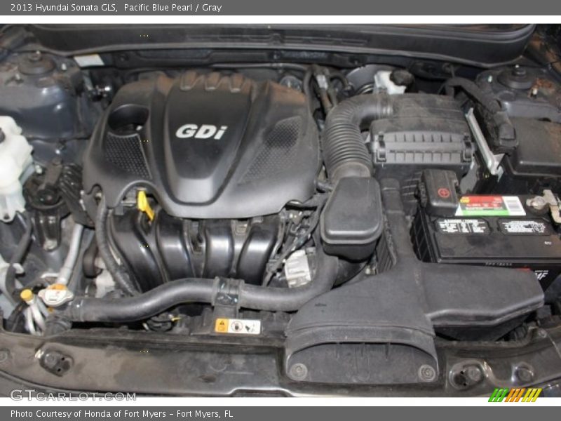 Pacific Blue Pearl / Gray 2013 Hyundai Sonata GLS