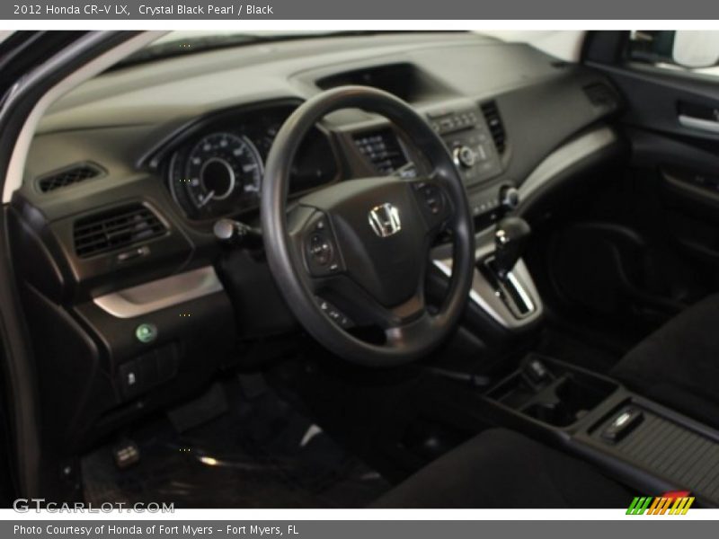 Crystal Black Pearl / Black 2012 Honda CR-V LX