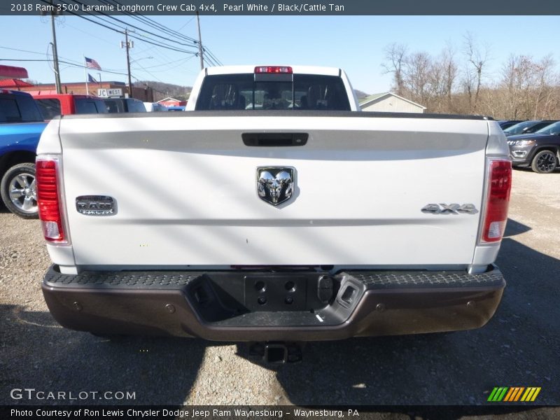 Pearl White / Black/Cattle Tan 2018 Ram 3500 Laramie Longhorn Crew Cab 4x4