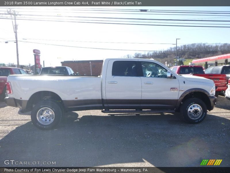 Pearl White / Black/Cattle Tan 2018 Ram 3500 Laramie Longhorn Crew Cab 4x4