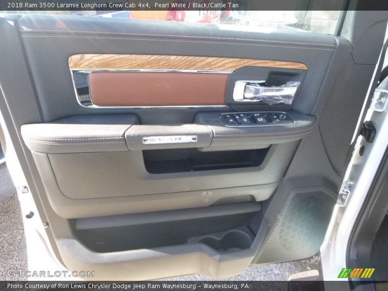 Pearl White / Black/Cattle Tan 2018 Ram 3500 Laramie Longhorn Crew Cab 4x4