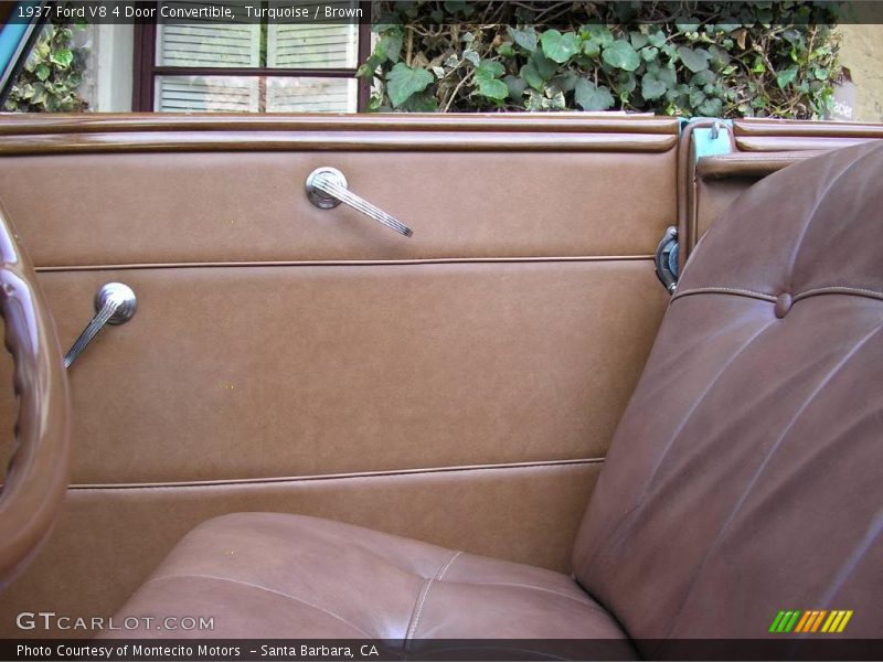 Turquoise / Brown 1937 Ford V8 4 Door Convertible