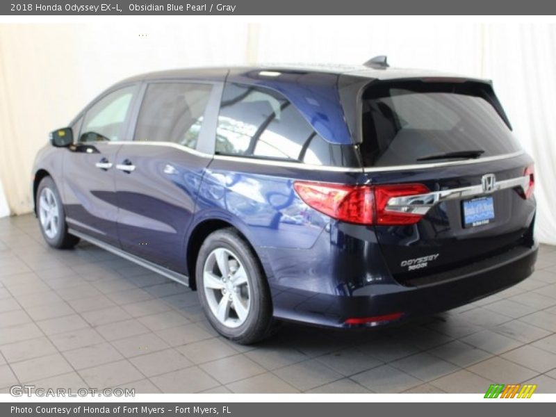 Obsidian Blue Pearl / Gray 2018 Honda Odyssey EX-L