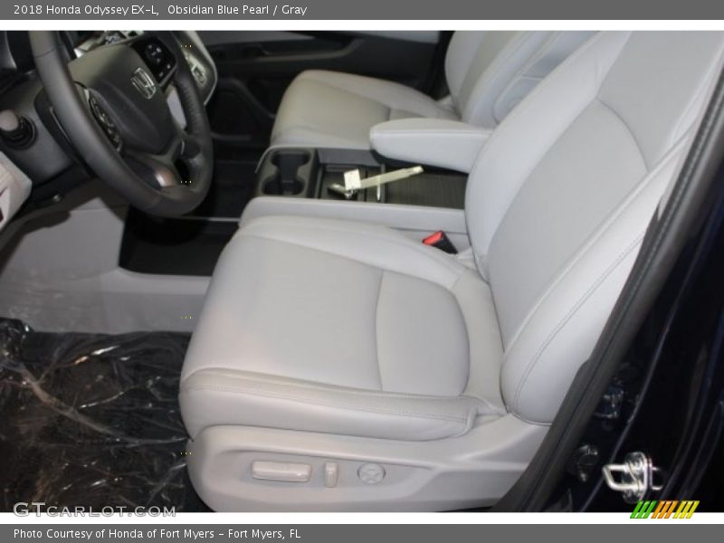 Obsidian Blue Pearl / Gray 2018 Honda Odyssey EX-L