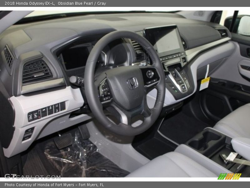 Obsidian Blue Pearl / Gray 2018 Honda Odyssey EX-L