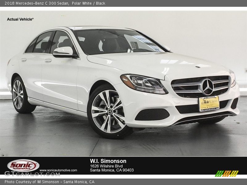 Polar White / Black 2018 Mercedes-Benz C 300 Sedan