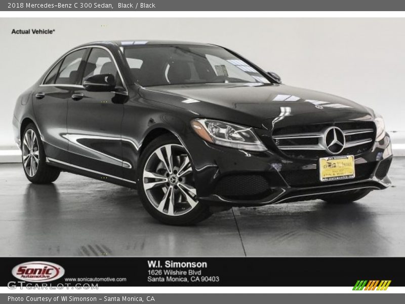 Black / Black 2018 Mercedes-Benz C 300 Sedan