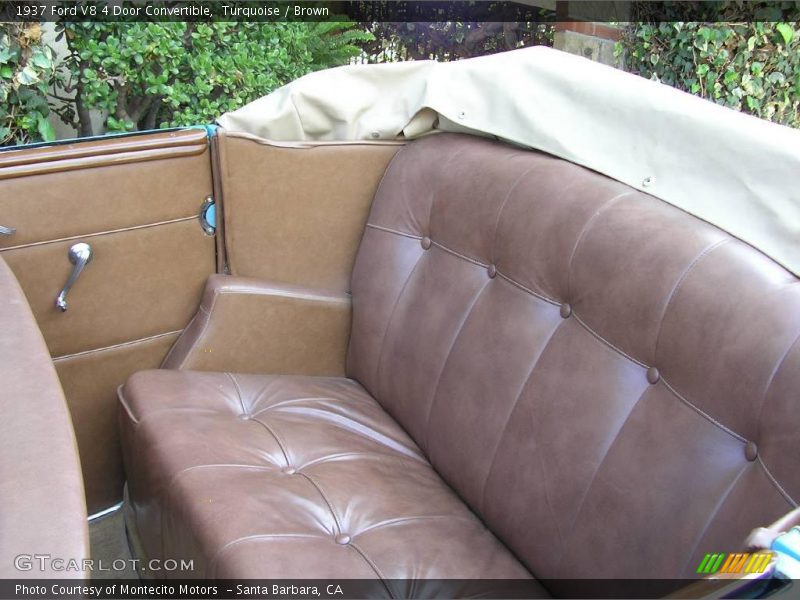Turquoise / Brown 1937 Ford V8 4 Door Convertible
