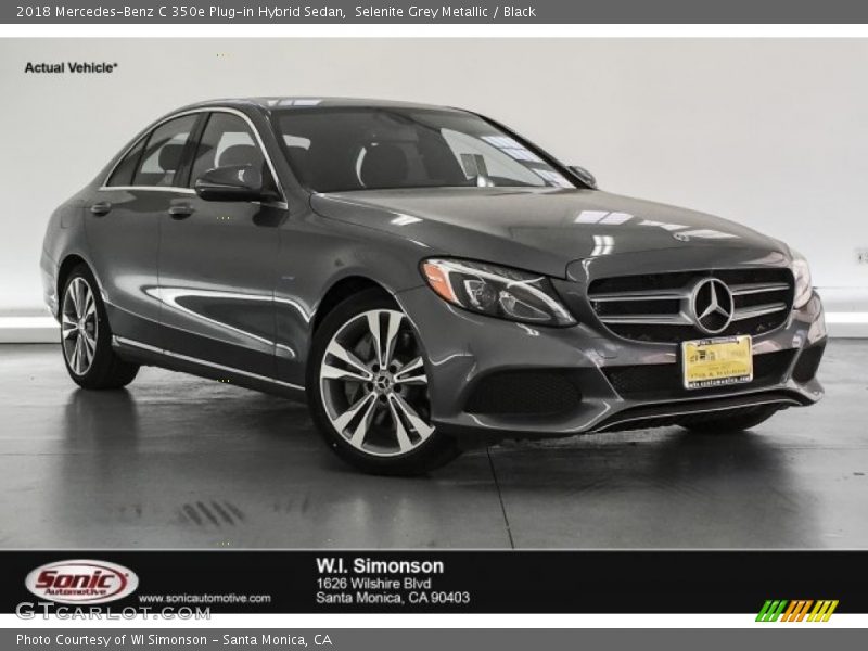 Selenite Grey Metallic / Black 2018 Mercedes-Benz C 350e Plug-in Hybrid Sedan