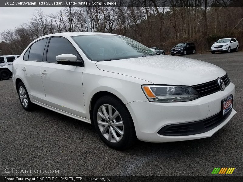 Candy White / Cornsilk Beige 2012 Volkswagen Jetta SE Sedan