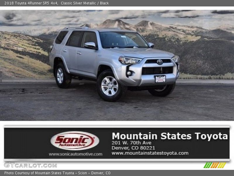 Classic Silver Metallic / Black 2018 Toyota 4Runner SR5 4x4