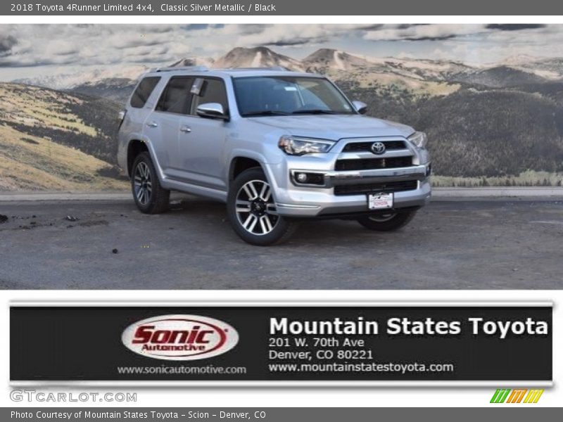 Classic Silver Metallic / Black 2018 Toyota 4Runner Limited 4x4