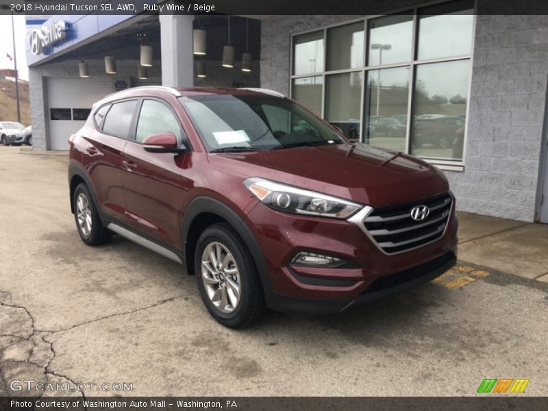 Front 3/4 View of 2018 Tucson SEL AWD
