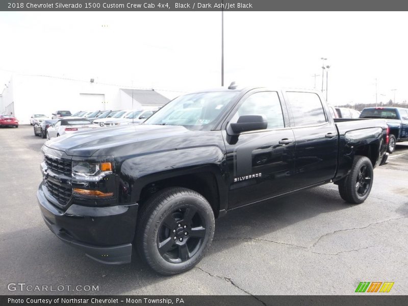 Black / Dark Ash/Jet Black 2018 Chevrolet Silverado 1500 Custom Crew Cab 4x4