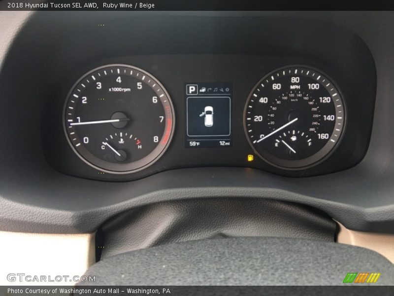 Ruby Wine / Beige 2018 Hyundai Tucson SEL AWD
