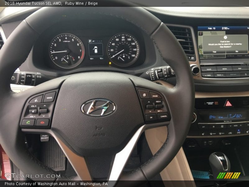 Ruby Wine / Beige 2018 Hyundai Tucson SEL AWD