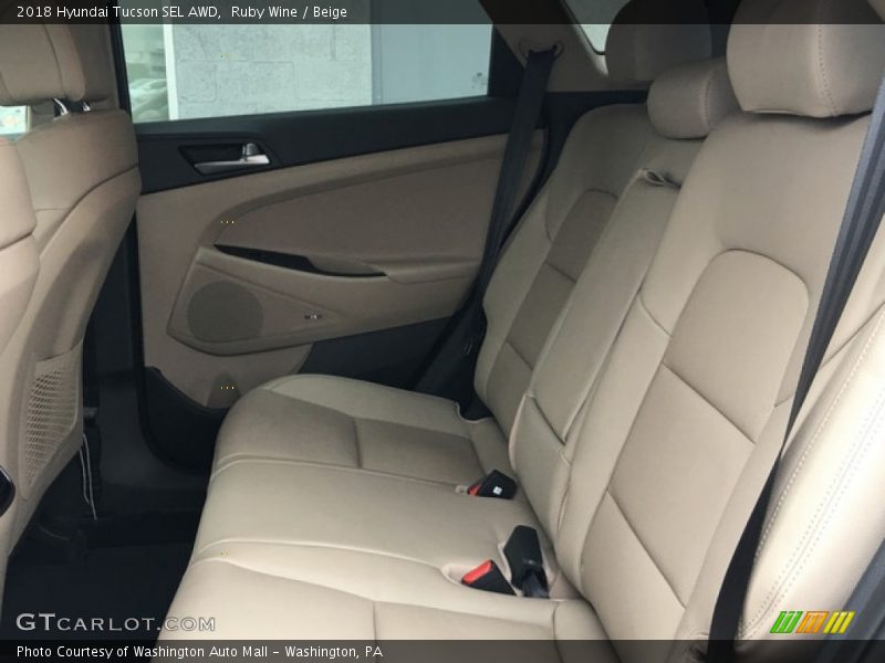 Ruby Wine / Beige 2018 Hyundai Tucson SEL AWD