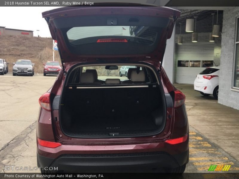 Ruby Wine / Beige 2018 Hyundai Tucson SEL AWD