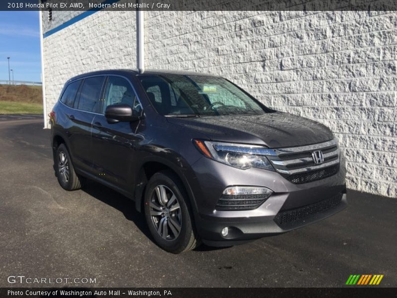 Modern Steel Metallic / Gray 2018 Honda Pilot EX AWD