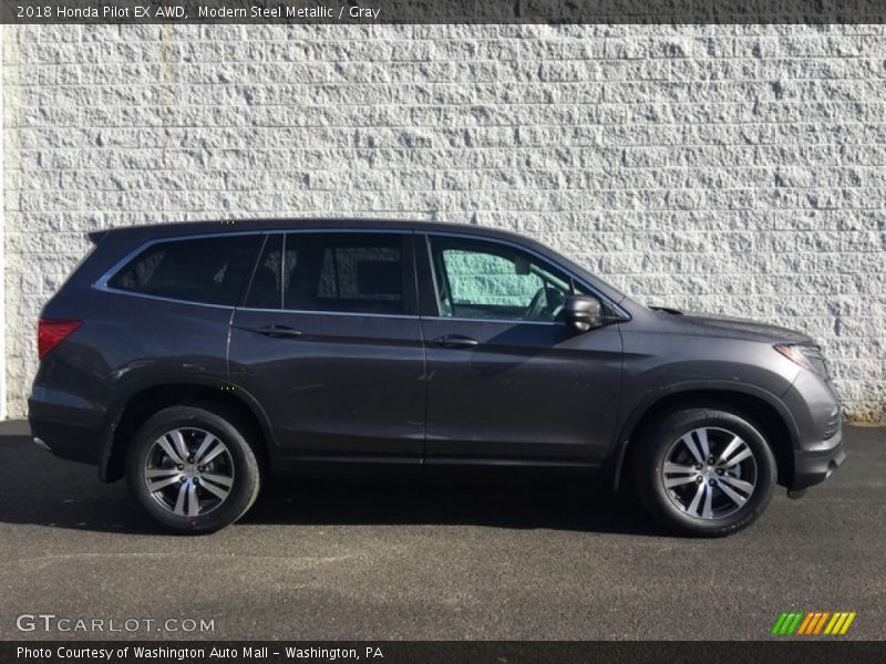 Modern Steel Metallic / Gray 2018 Honda Pilot EX AWD