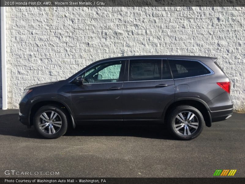 Modern Steel Metallic / Gray 2018 Honda Pilot EX AWD