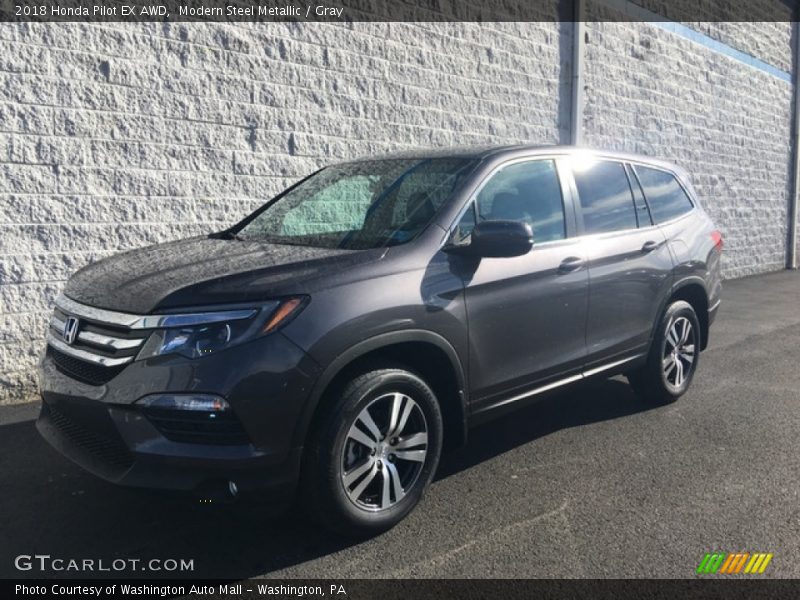Modern Steel Metallic / Gray 2018 Honda Pilot EX AWD