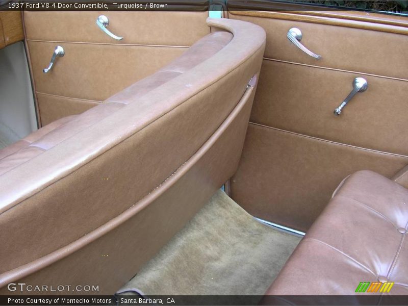 Turquoise / Brown 1937 Ford V8 4 Door Convertible