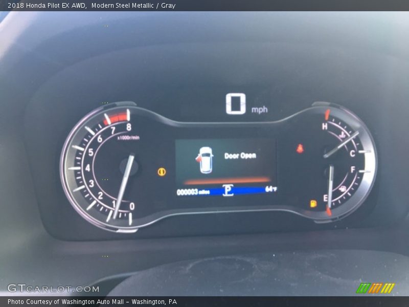 Modern Steel Metallic / Gray 2018 Honda Pilot EX AWD