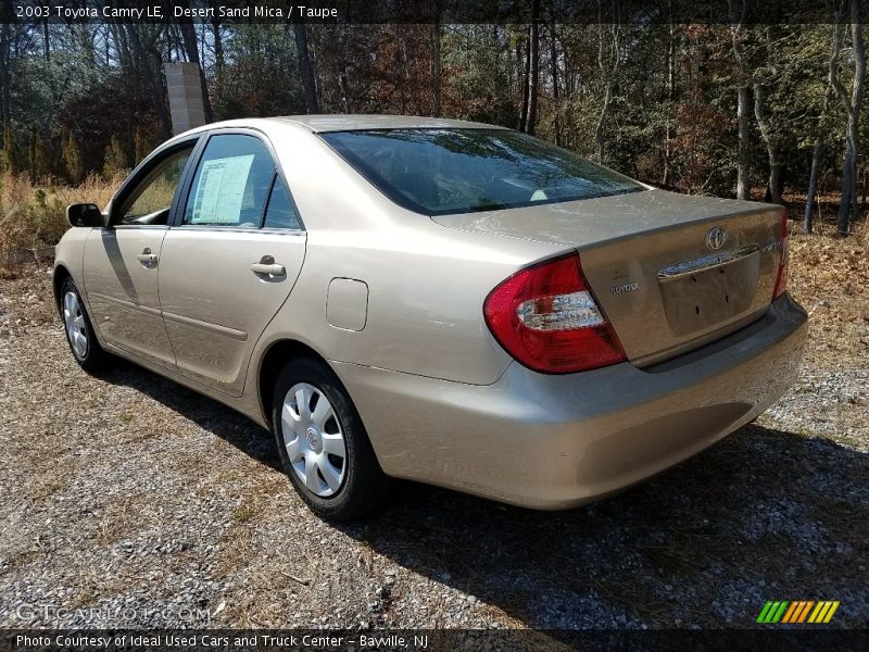 Desert Sand Mica / Taupe 2003 Toyota Camry LE