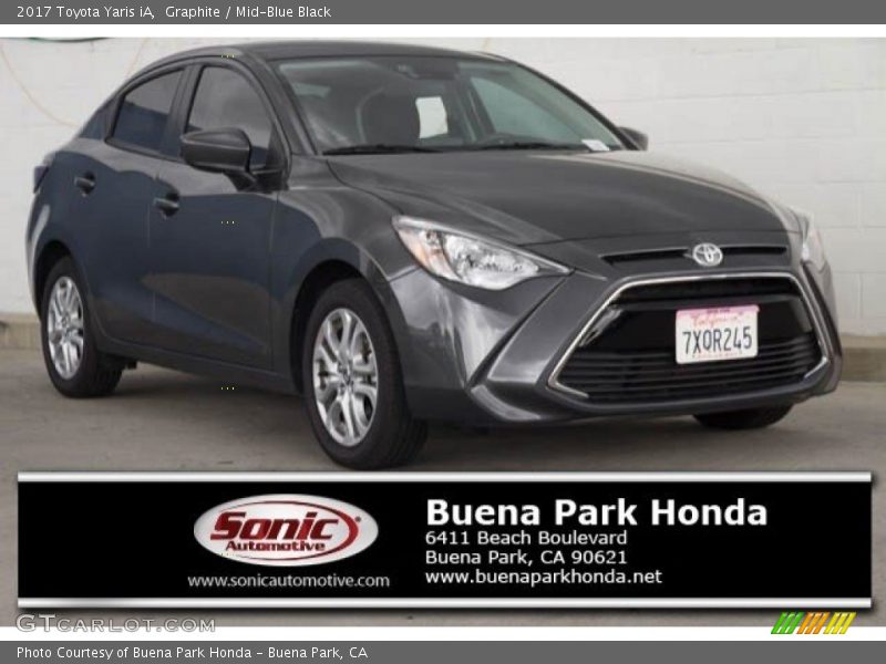 Graphite / Mid-Blue Black 2017 Toyota Yaris iA