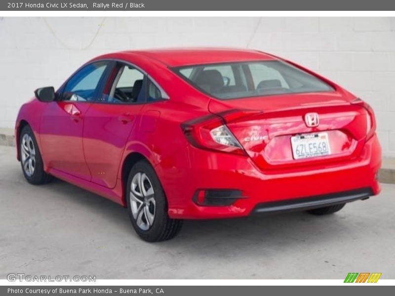 Rallye Red / Black 2017 Honda Civic LX Sedan