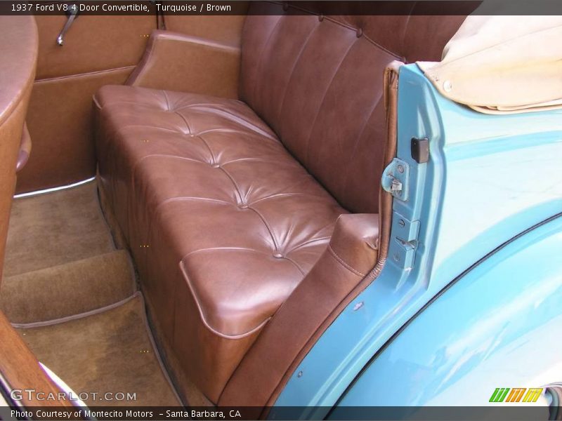 Turquoise / Brown 1937 Ford V8 4 Door Convertible