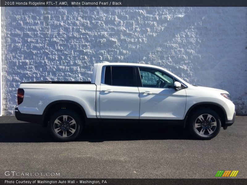 White Diamond Pearl / Black 2018 Honda Ridgeline RTL-T AWD