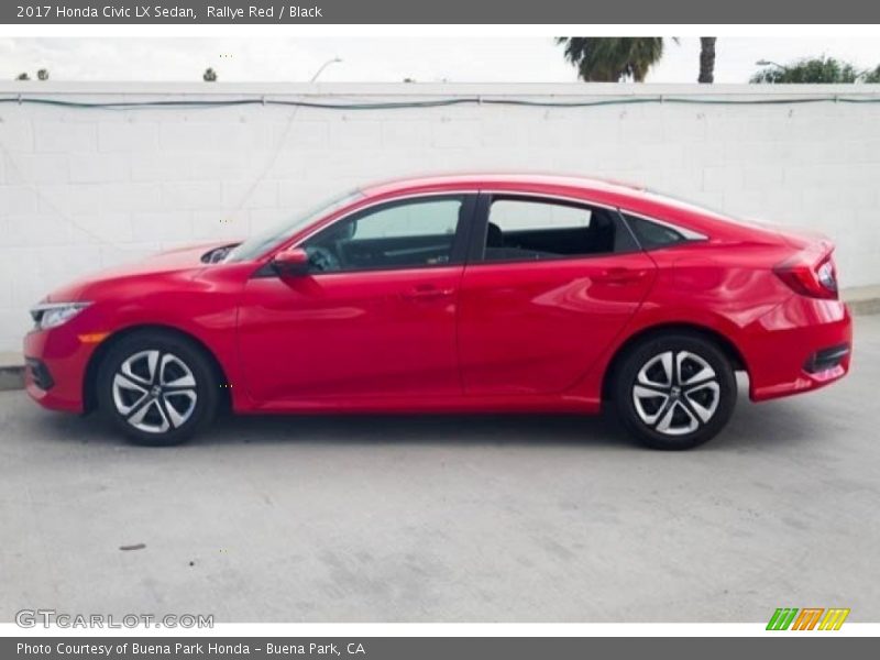 Rallye Red / Black 2017 Honda Civic LX Sedan