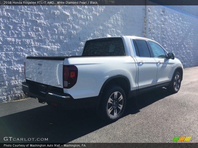 White Diamond Pearl / Black 2018 Honda Ridgeline RTL-T AWD