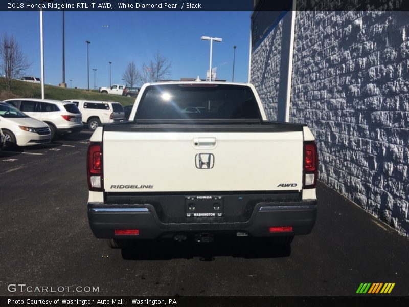 White Diamond Pearl / Black 2018 Honda Ridgeline RTL-T AWD