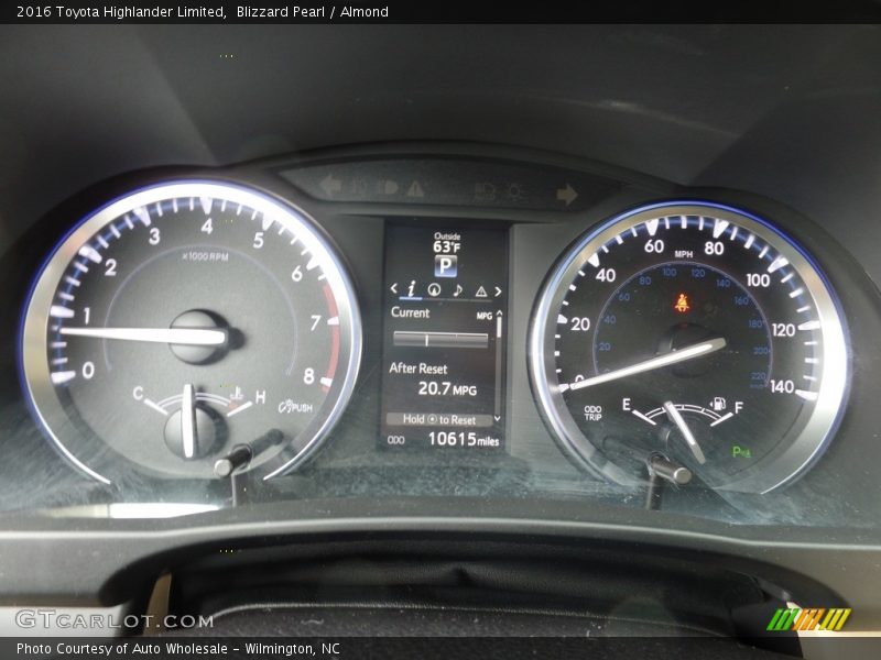 Blizzard Pearl / Almond 2016 Toyota Highlander Limited