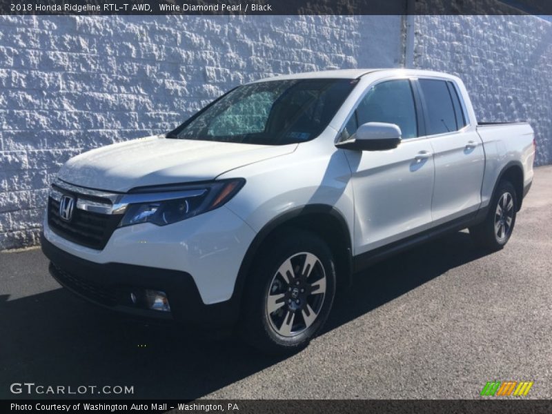 White Diamond Pearl / Black 2018 Honda Ridgeline RTL-T AWD