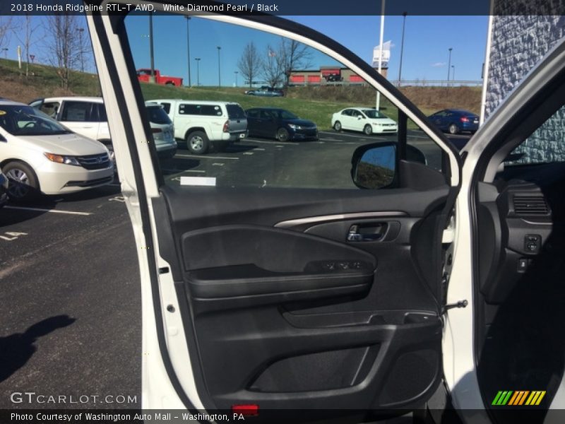 White Diamond Pearl / Black 2018 Honda Ridgeline RTL-T AWD