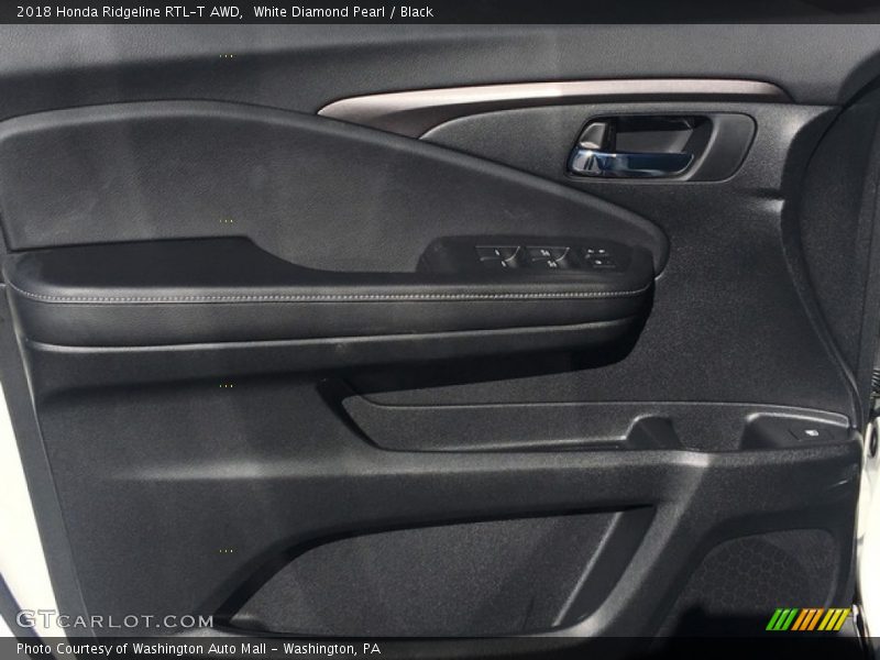 White Diamond Pearl / Black 2018 Honda Ridgeline RTL-T AWD