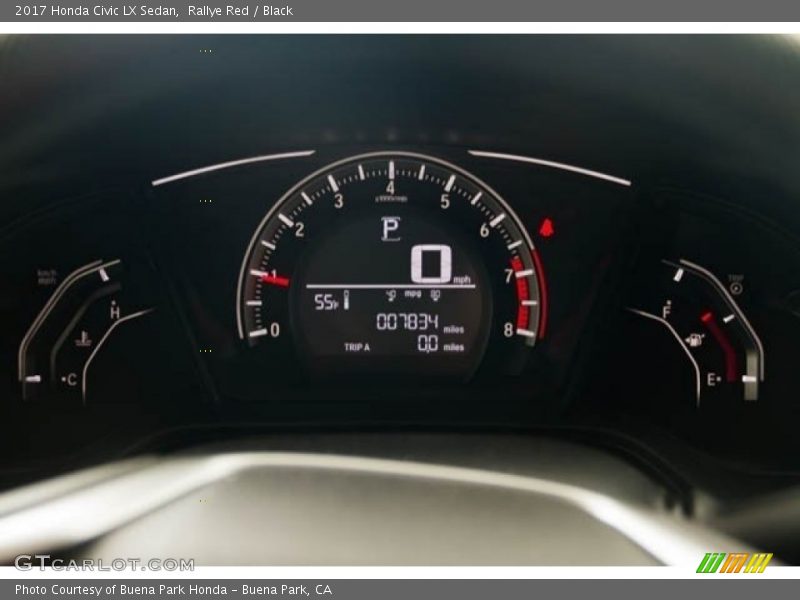 Rallye Red / Black 2017 Honda Civic LX Sedan