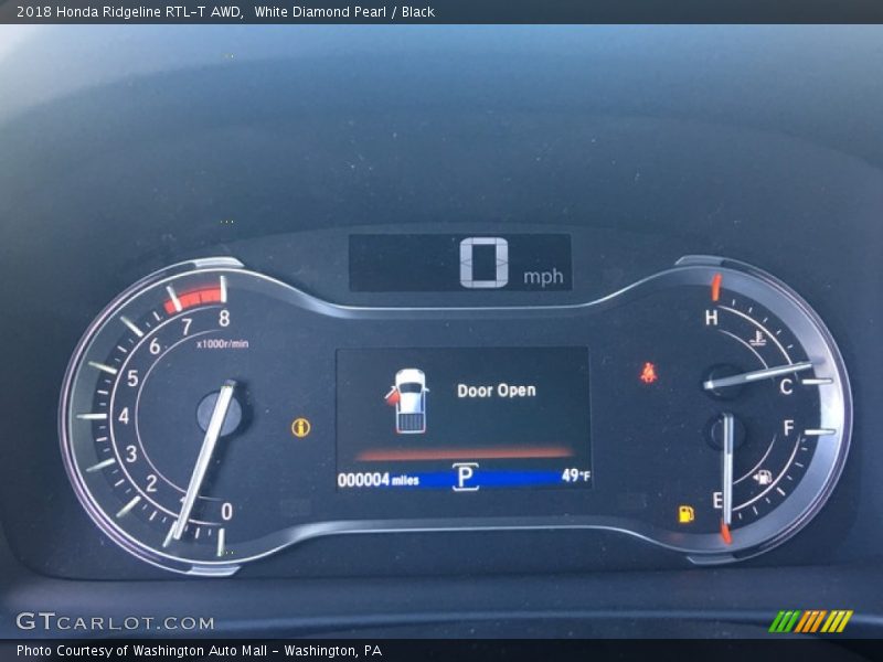 White Diamond Pearl / Black 2018 Honda Ridgeline RTL-T AWD
