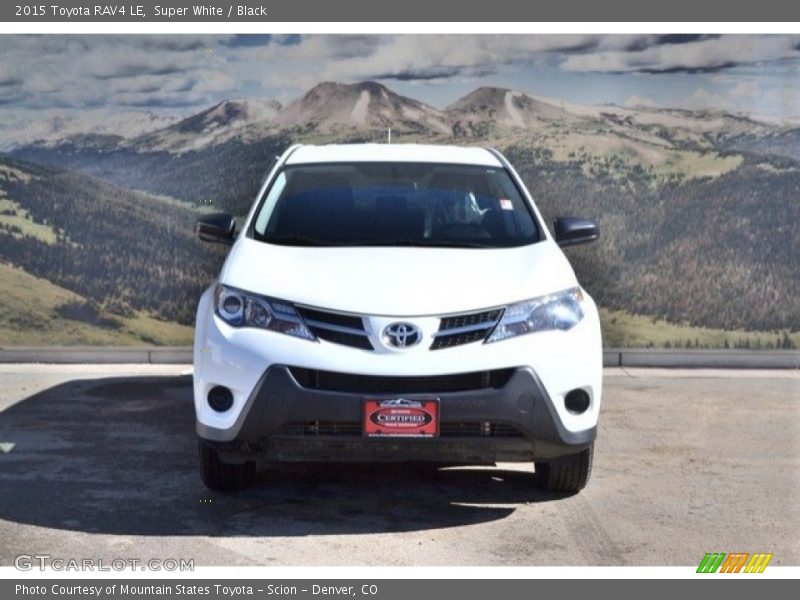 Super White / Black 2015 Toyota RAV4 LE
