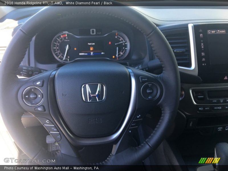 White Diamond Pearl / Black 2018 Honda Ridgeline RTL-T AWD