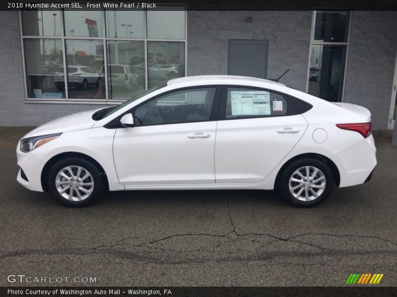 Frost White Pearl / Black 2018 Hyundai Accent SEL
