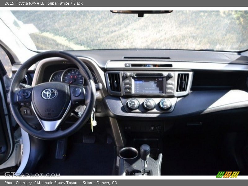 Super White / Black 2015 Toyota RAV4 LE