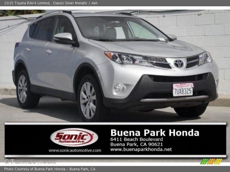 Classic Silver Metallic / Ash 2015 Toyota RAV4 Limited