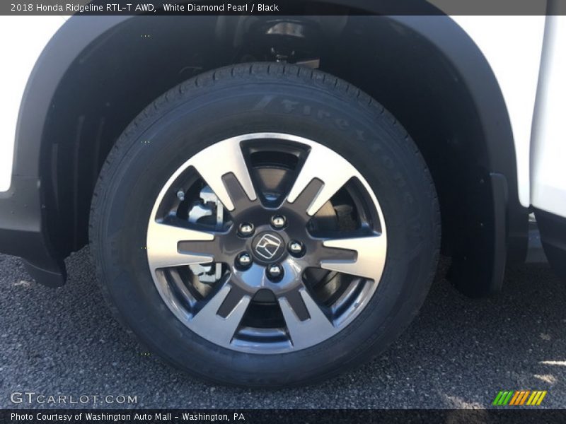 White Diamond Pearl / Black 2018 Honda Ridgeline RTL-T AWD