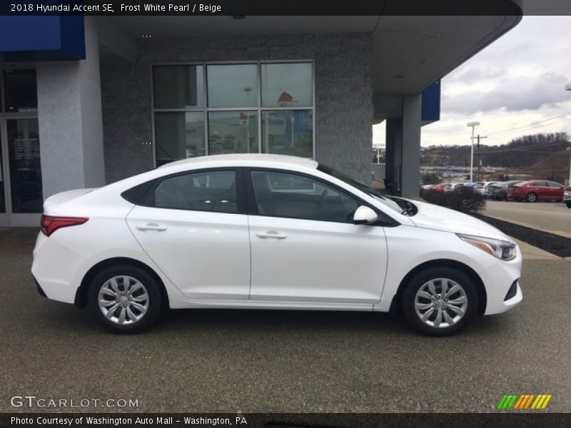 Frost White Pearl / Beige 2018 Hyundai Accent SE