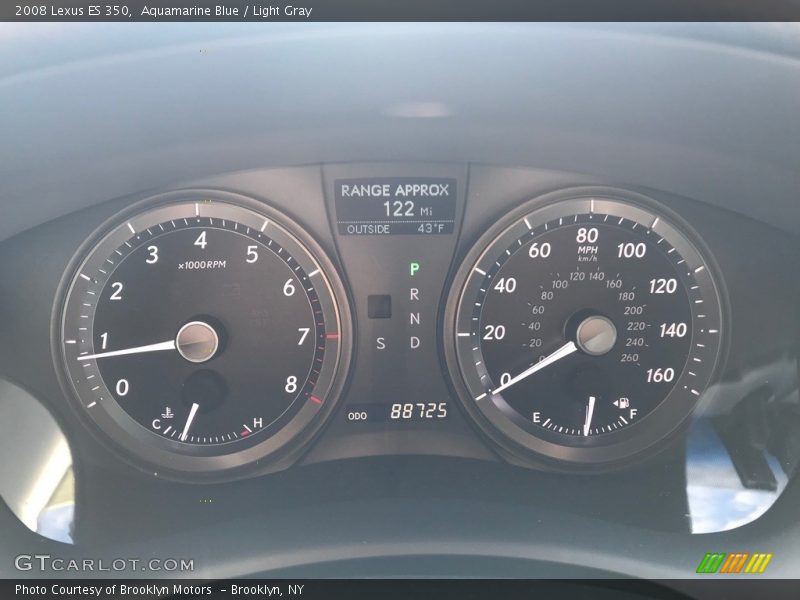 Aquamarine Blue / Light Gray 2008 Lexus ES 350